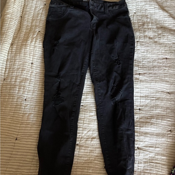 Maurices Denim - Maurices Black Skinny Jeans with Ripped Detail
